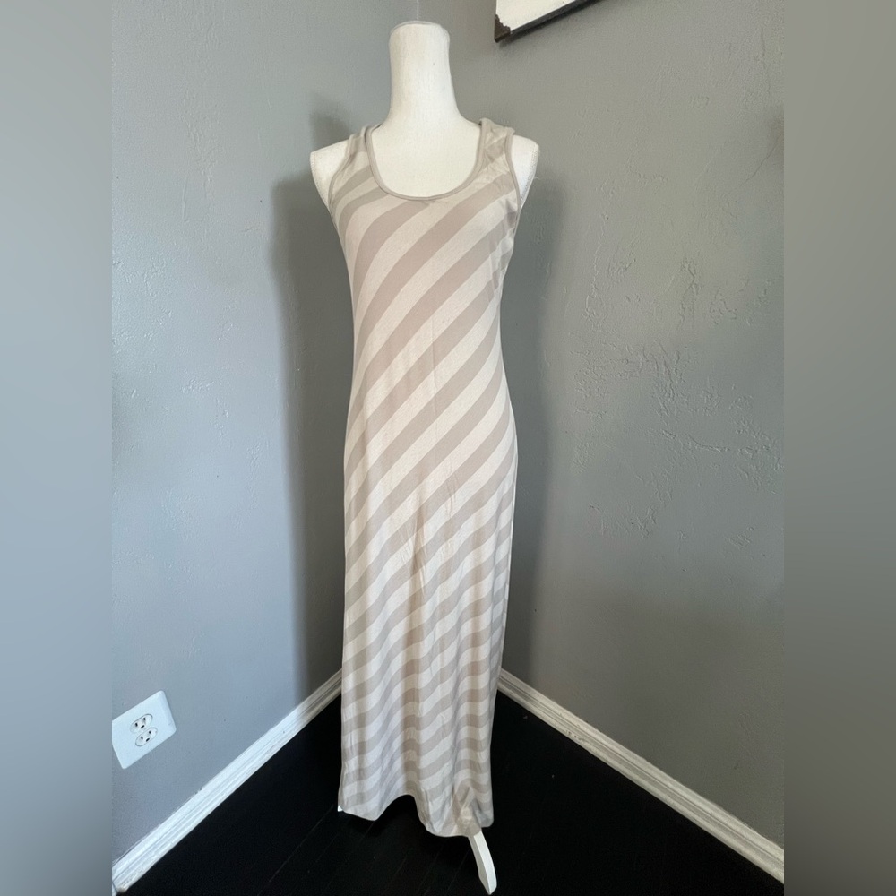 Tammy Mars Striped Beige Maxi Dress. Size L